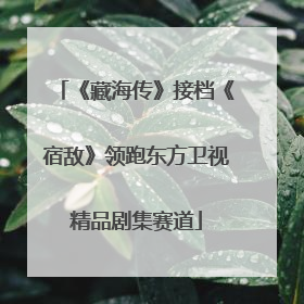 《藏海传》接档《宿敌》领跑东方卫视精品剧集赛道