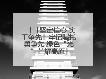 「坚定信心 实干争先」牢记嘱托勇争先 绿色“光”芒耀高原