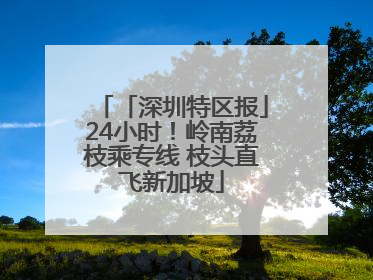 「深圳特区报」24小时！岭南荔枝乘专线 枝头直飞新加坡