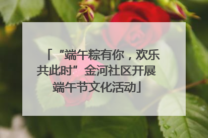 “端午粽有你，欢乐共此时”金河社区开展端午节文化活动