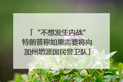 “不想发生内战” 特朗普称如果需要将向加州增派国民警卫队