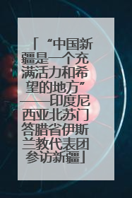 “中国新疆是一个充满活力和希望的地方”——印度尼西亚北苏门答腊省伊斯兰教代表团参访新疆