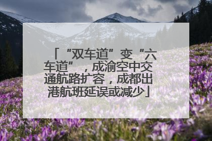 “双车道”变“六车道”，成渝空中交通航路扩容，成都出港航班延误或减少