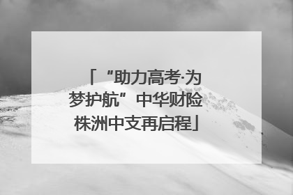 “助力高考·为梦护航”中华财险株洲中支再启程