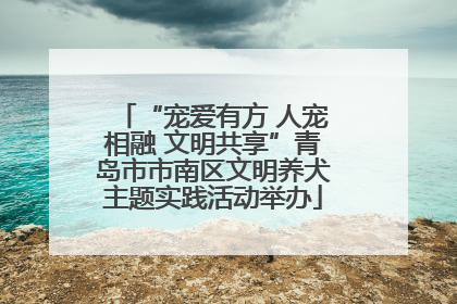 “宠爱有方 人宠相融 文明共享”青岛市市南区文明养犬主题实践活动举办