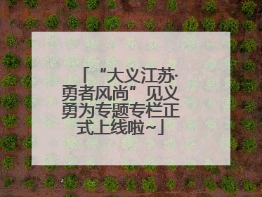 “大义江苏·勇者风尚”见义勇为专题专栏正式上线啦~