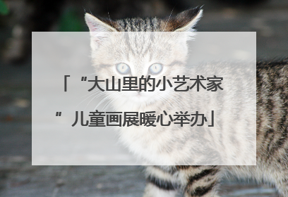 “大山里的小艺术家”儿童画展暖心举办