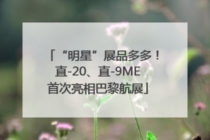 “明星”展品多多！直-20、直-9ME首次亮相巴黎航展