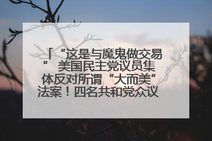 “这是与魔鬼做交易” 美国民主党议员集体反对所谓“大而美”法案！四名共和党众议员投反对票