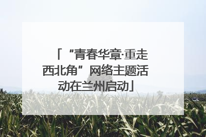 “青春华章·重走西北角”网络主题活动在兰州启动
