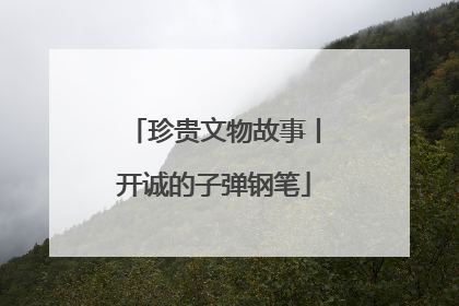 珍贵文物故事丨开诚的子弹钢笔