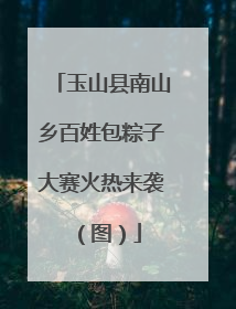 玉山县南山乡百姓包粽子大赛火热来袭（图）