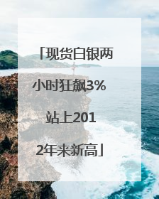 现货白银两小时狂飙3% 站上2012年来新高