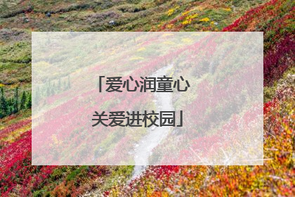 爱心润童心 关爱进校园