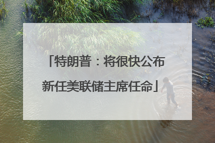 特朗普：将很快公布新任美联储主席任命