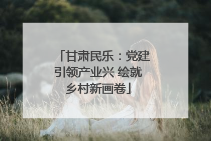 甘肃民乐：党建引领产业兴 绘就乡村新画卷