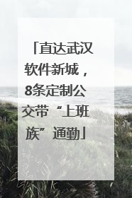 直达武汉软件新城，8条定制公交带“上班族”通勤