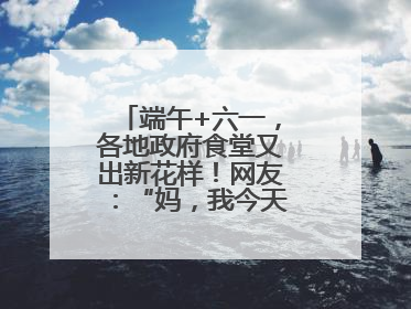 端午+六一，各地政府食堂又出新花样！网友：“妈，我今天不回家吃了”