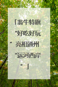 翁牛特旗“好吃好玩”亮相通州“运河西岸”
