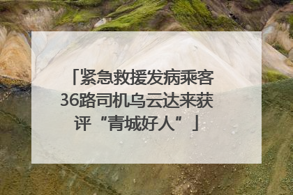 紧急救援发病乘客 36路司机乌云达来获评“青城好人”