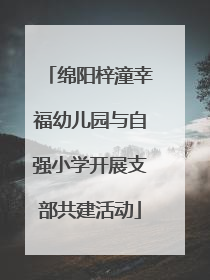 绵阳梓潼幸福幼儿园与自强小学开展支部共建活动