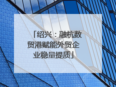 绍兴：融杭数贸港赋能外贸企业稳量提质