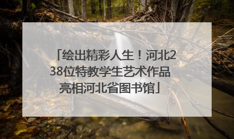 绘出精彩人生！河北238位特教学生艺术作品亮相河北省图书馆