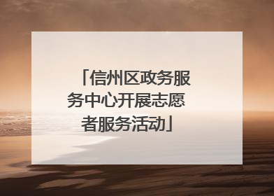信州区政务服务中心开展志愿者服务活动
