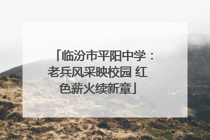 临汾市平阳中学：老兵风采映校园 红色薪火续新章