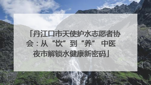 丹江口市天使护水志愿者协会：从“饮”到“养” 中医夜市解锁水健康新密码