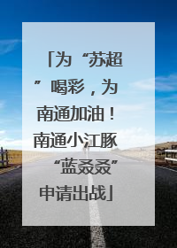 为“苏超”喝彩，为南通加油！南通小江豚“蓝叒叒”申请出战