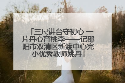 三尺讲台守初心 一片丹心育桃李——记邵阳市双清区新渡中心完小优秀教师姚丹