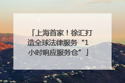上海首家！徐汇打造全球法律服务“1小时响应服务仓”