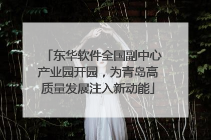 东华软件全国副中心产业园开园，为青岛高质量发展注入新动能
