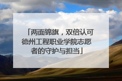 两面锦旗，双倍认可德州工程职业学院志愿者的守护与担当