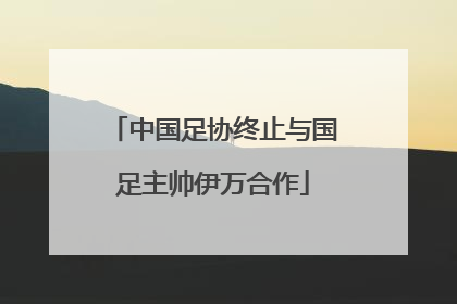 中国足协终止与国足主帅伊万合作