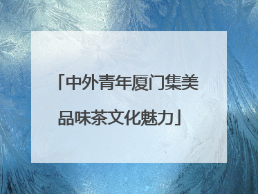 中外青年厦门集美品味茶文化魅力