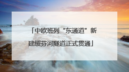 中欧班列“东通道”新建绥芬河隧道正式贯通