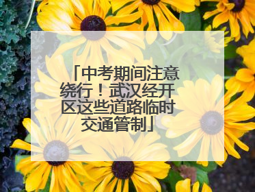中考期间注意绕行！武汉经开区这些道路临时交通管制