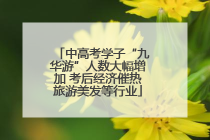 中高考学子“九华游”人数大幅增加 考后经济催热旅游美发等行业
