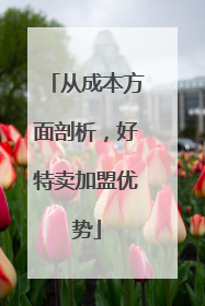 从成本方面剖析，好特卖加盟优势