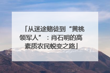 从迷途赌徒到“黄桃领军人”：肖石明的高素质农民蜕变之路