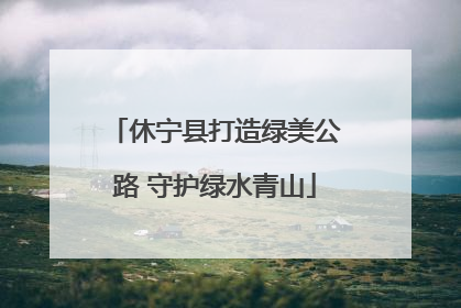 休宁县打造绿美公路 守护绿水青山