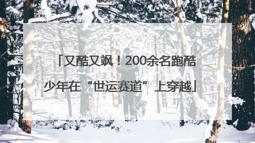 又酷又飒！200余名跑酷少年在“世运赛道”上穿越