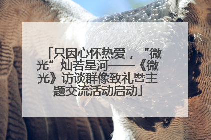 只因心怀热爱，“微光”灿若星河——《微光》访谈群像致礼暨主题交流活动启动
