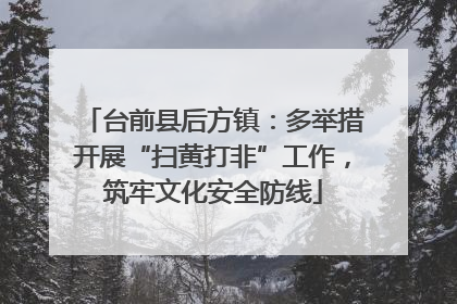 台前县后方镇：多举措开展“扫黄打非”工作，筑牢文化安全防线