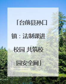 台前县孙口镇：法制课进校园 共筑校园安全网