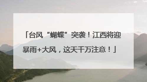 台风“蝴蝶”突袭！江西将迎暴雨+大风，这天千万注意！