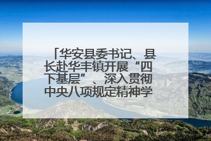 华安县委书记、县长赴华丰镇开展“四下基层”、深入贯彻中央八项规定精神学习教育工作调研