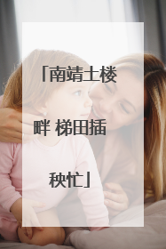 南靖土楼畔 梯田插秧忙